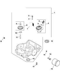 Kohler Cv730-0055 Oil Pan And Lubrication Diagram and Parts List for M48-KH 53AH8CT2050-25HP Cub Cadet Lawn Tractor